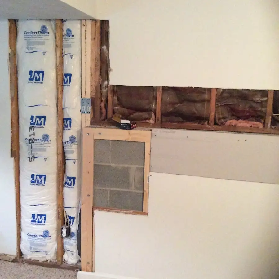 Wall insulation replacement during Contents Cleaning & Restoration in Susquehanna
